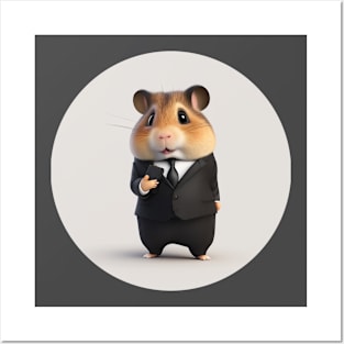 Hamster as a businessman (no text) Posters and Art